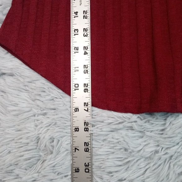 Bua Bua Womens Shirt Blouse Red Small Bell Sleeve Top Stretch Party Dance New‎ - Picture 6 of 11